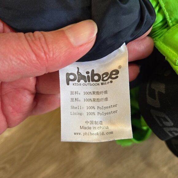 PHIBEE Kid's Lg Water/Wind Proof Breathable Polyester Snow Ski Pants Neon Green - Picture 5 of 14